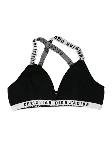 christian dior bra bralette j adior logo straps|Christian Dior Stretch Viscose Bralette White Size 8 .